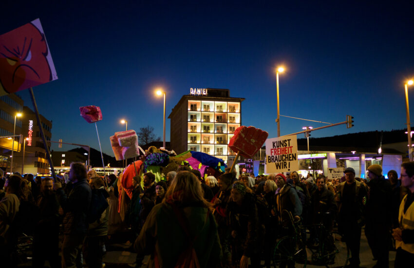 Kulturlandretten-Demo im März 2025. Foto: Werner Schandor